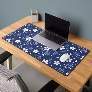 Blauw Sakura Patroon Bureaumat