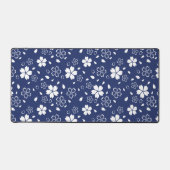 Blauw Sakura Patroon Bureaumat (Voorkant)