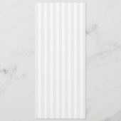 Blauw & Salie Gestreept Monogram Huwelijk Programmakaart (Achterkant)
