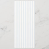 Blauw & Salie Gestreepte Monogram Bruiloft Menu (Achterkant)