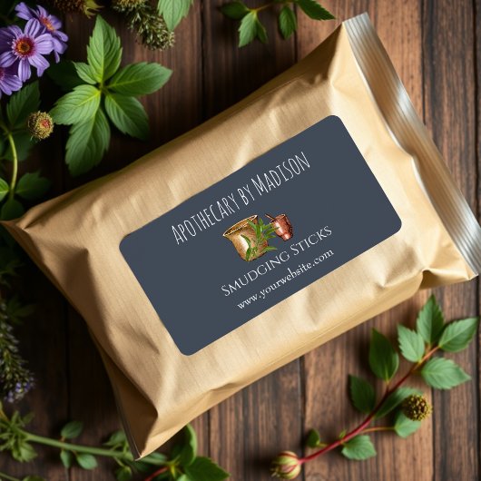 Blauw | Salie Smudge Sticks Productlabels Etiket