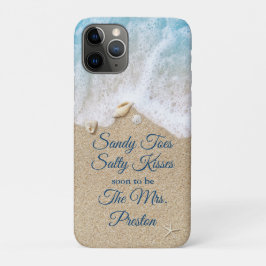 Blauw Sandy Toes Zoute Kisses Bruiloft Case-Mate iPhone Case
