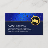 Blauw sanitair waterdruppels visitekaartje (Voorkant)