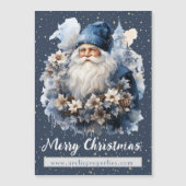  Blauw Santa Vakantie Magnetische Kaart (Voorkant)