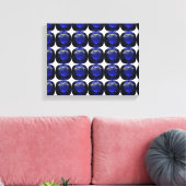 Blauw Saphiren Patroonontwerp Canvas Afdruk (Insitu (Woonkamer))