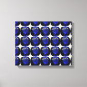 Blauw Saphiren Patroonontwerp Canvas Afdruk (Voorkant)