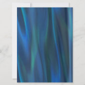 Blauw Satijn Uitziende Trouwmand Bord Kaart (Achterkant)