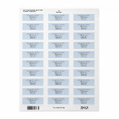 Blauw Save The Date Aangepaste Naam Retouradres Etiket (Full Sheet)