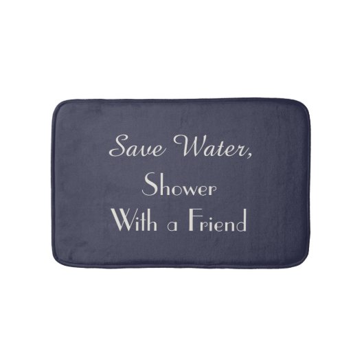 Blauw Save Water Douche Met Vriend Grappig Badmat (Voorkant)