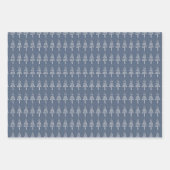 Blauw Scandinavisch Noords Inpakpapier Vel (Voorkant 3)