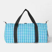 Blauw Schaakbord Patroon Klein Plunjezak (Voorkant)