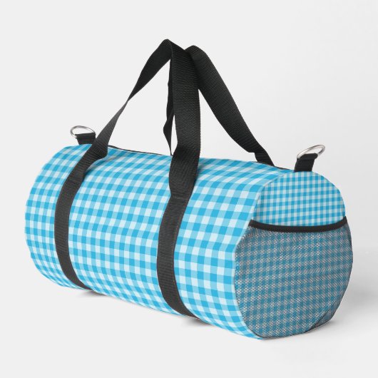 Blauw Schaakbord Patroon Klein Plunjezak (Rechterhoek)