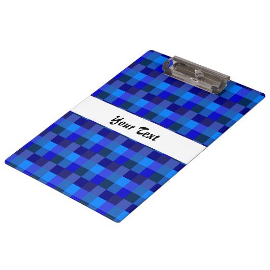 Blauw schaakbord patroon klembord (Gekanteld)