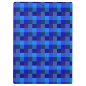 Blauw schaakbord patroon klembord (Achterkant)