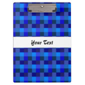 Blauw schaakbord patroon klembord (Voorkant)