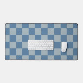 Blauw schaakbordpatroon bureaumat (Keyboard & Muis)