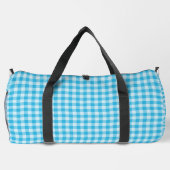 Blauw schaakbordpatroon groot plunjezak (Achterkant)