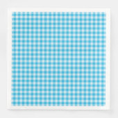 Blauw schaakbordpatroon servet (Voorkant)