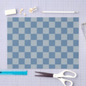 Blauw schaakbordpatroon tissuepapier (Craft)