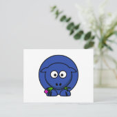 Blauw Schaap Briefkaart (Staand voorkant)
