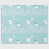 blauw schaap cadeaupapier (Vlak)