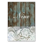 blauw-schaap-hout bruiloft kaart (Voorkant)