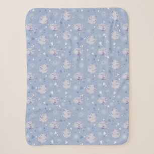 Blauw Schaap Kawaii Patroon Sherpa Fleece Deken