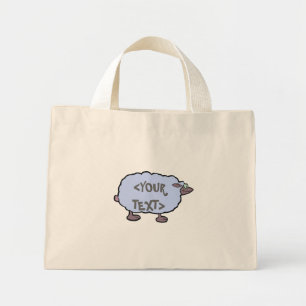 Blauw Schaap, <YOUR TEXT> Mini Tote Bag