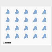 Blauw Schaats afbeelding Ronde Sticker (Vel)