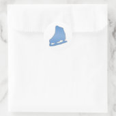 Blauw Schaats afbeelding Ronde Sticker (Tas)