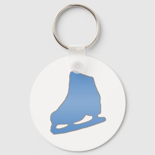Blauw Schaats afbeelding Sleutelhanger (Voorkant)