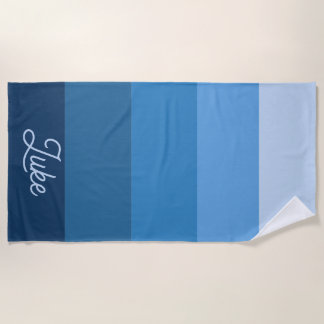 Blauw Schaduwrijk Verlopen Ombre Strandlaken