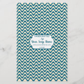 Blauw scharnippapier met schouderriem (Voorkant)