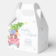 Blauw Schattig Koud Buiten Rendier Beer Baby Showe