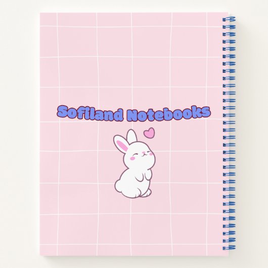 Blauw schattig meisje 💜💛✨ notitieboek (Achterkant)