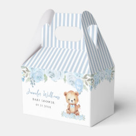 Blauw schattig teddybeer baby shower snoep gunst d bedankdoosjes