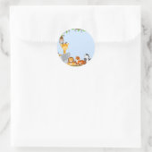 Blauw Schattige Oerwoud Baby Animal Sticker (Tas)