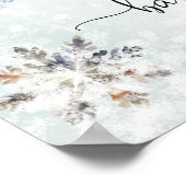 Blauw Schattige Oh Deer Boy Baby shower Welkom Poster (Hoek)