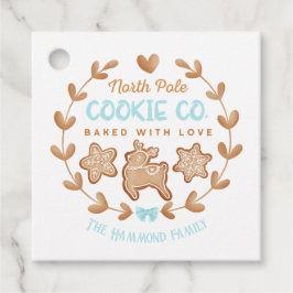 Blauw Schattige peperkoek Kerstkoekjes uitwisselin Bedankjes Labels