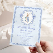 Blauw Schattige Peter Rabbit Baby shower Kaart