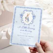 Blauw Schattige Peter Rabbit Baby shower
