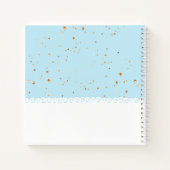 Blauw Schattige Teddy Bear 1e Verjaardag Gastenboe Notitieboek (Achterkant)