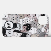 Blauw Schattige Warm Te veel katten Aangepaste naa Case-Mate iPhone Case (Achterkant (horizontaal))
