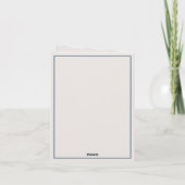 Blauw Scheeps Babybeer Persoonlijk Notitiekaartje (Achterkant)