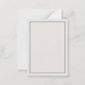 Blauw Scheepsbabybeertje Persoonlijk Notitiekaartje (Achterkant)