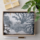 Blauw Scheepvaart Koraal Aquarel Elegant Feest Tissuepapier (Geschenk)