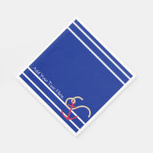 Blauw Scheepvaart Papier Servet (Hoek)