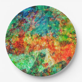Blauw schemer papier bord, Kalmerend blauw abstrac Papieren Bordje