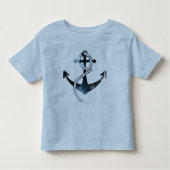 Blauw Schepen Anker Kinder Shirts (Voorkant)