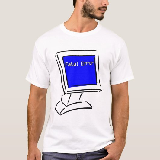 Blauw scherm t-shirt (Voorkant)